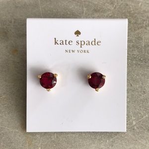 Kate Spade rise and shine ruby earring studs NWT